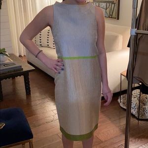 Max Mara Silk Cloque Shift Dress